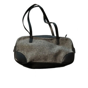 Ann Taylor women's small black and white small shoulder bag